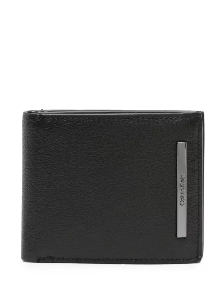 Portofel Calvin Klein din piele cu autograf negru