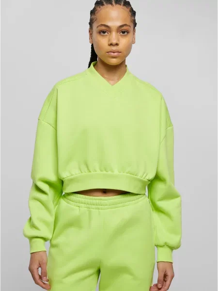 Geacă Urban Classics cu decolteu în V galben