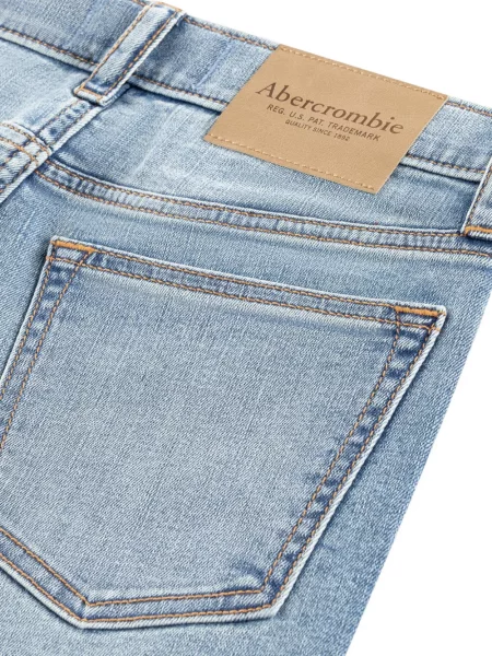 Jeansy straight leg dziecięce Abercrombie Fitch niebieskie