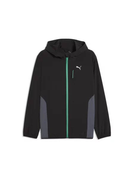 PUMA rozpinana kurtka treningowa FLEX STRETCH z tkaniny Odzież S czarny