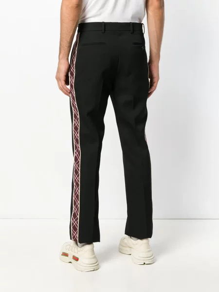 Ριγέ παντελόνι Calvin Klein μαύρο