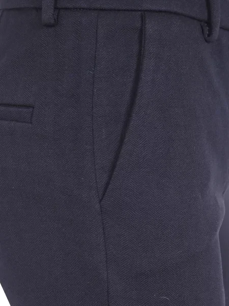 Pantaloni Via Masini 80 cu model herringbone negru