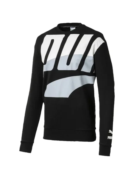 Lung tricou Puma cu decolteu rotund negru