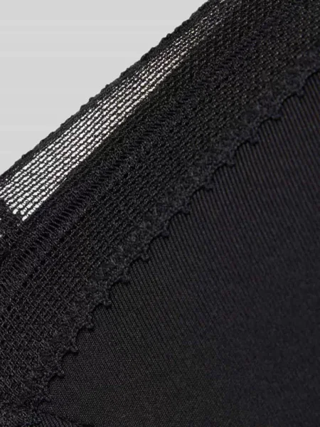 Biustonosz push up o kroju slim fit z obszyciem koronką model Go Blush' Sloggi czarny