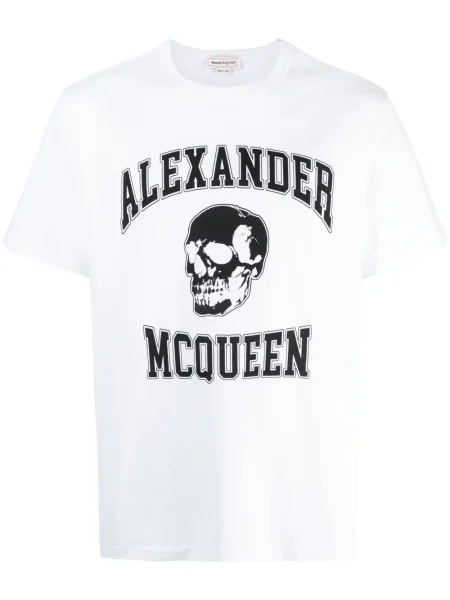 Tričko Alexander Mcqueen s potiskem bílé