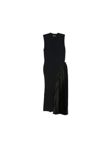 Dzianinowa sukienka Emporio Armani czarna