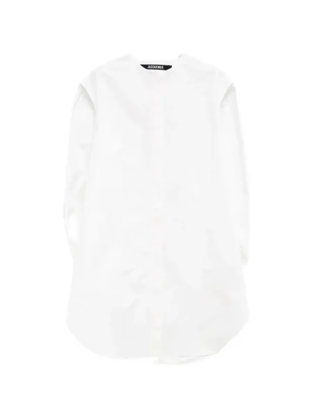 Rochie tip cămașă Jacquemus de costum alb