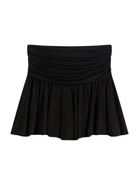 Bershka Fustă / argintiu negru