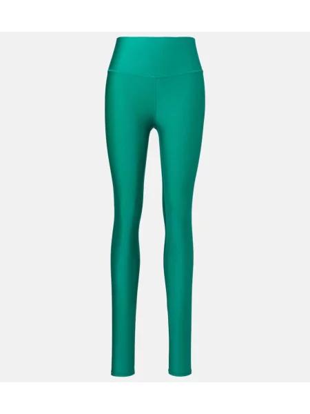 Legginsy Alo Yoga z wysoką talią zielone