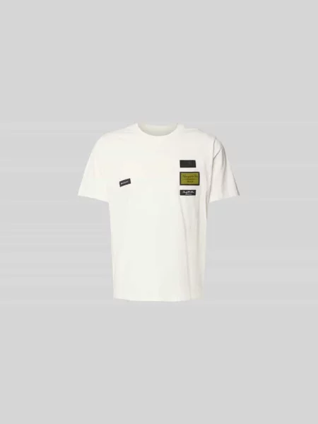 T-shirt o kroju relaxed fit z naszywką z logo Mm6 Maison Margiela biała