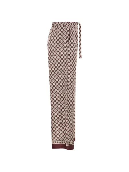 Pantaloni 's Max Mara de mătase cu imagine maro