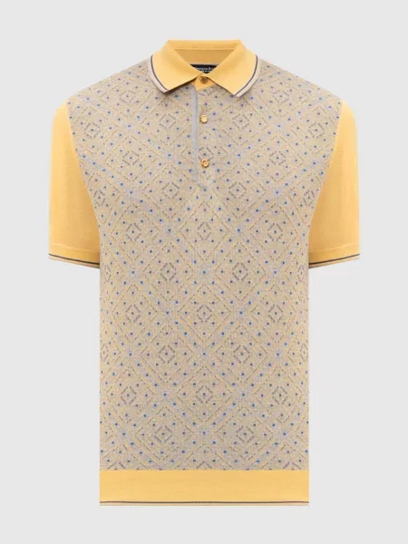 Поло Stefano Ricci с принтом желтое