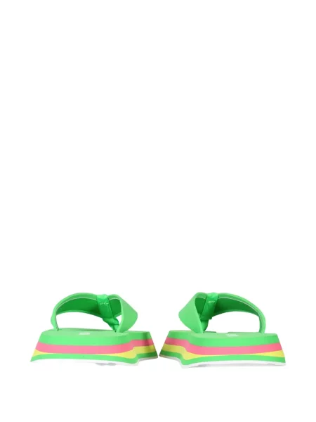 Papuci Msgm cu dungi verde