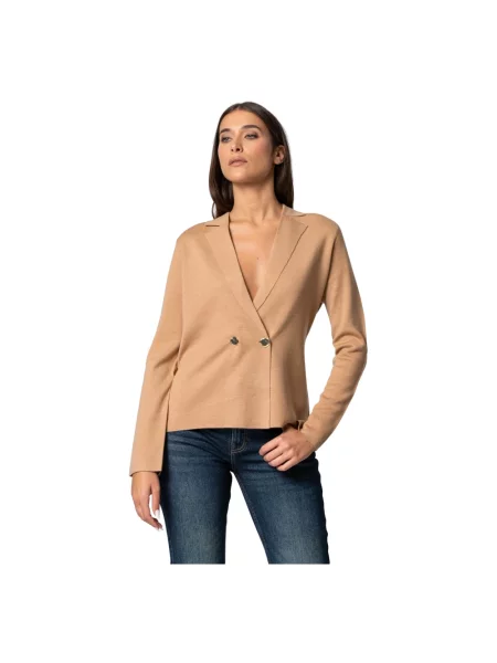 Kardigan Kocca elegancki brązowy