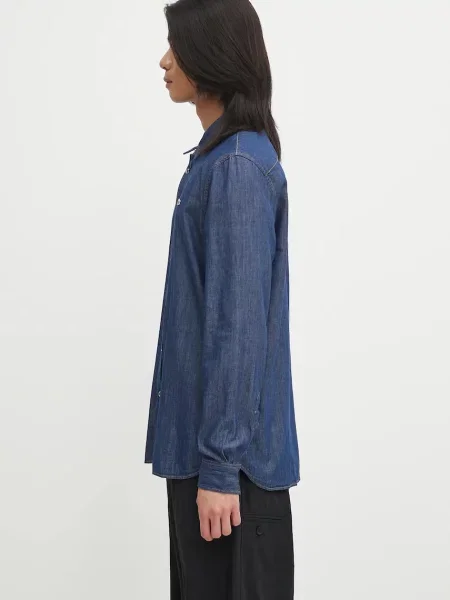 Lacoste camasa din denim cu guler clasic regular