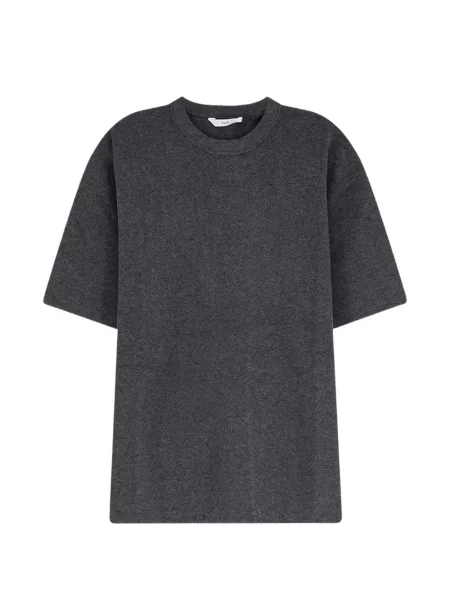Scurt tricou Hevo cu decolteu rotund gri