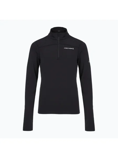 Gyerek termoaktív pulóver Fischer Base Pro Jr black. Méret: fekete