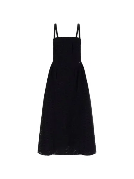Rochie midi Guess cu broderie negru