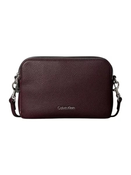 Geantă Calvin Klein Webbing 2X Strap Camera Bag Maro roșu