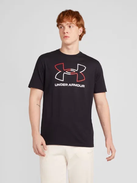 UNDER ARMOUR Tricou funcțional Foundation roșu alb negru