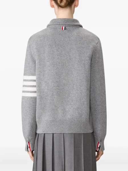 Pulover Thom Browne cu dungi gri