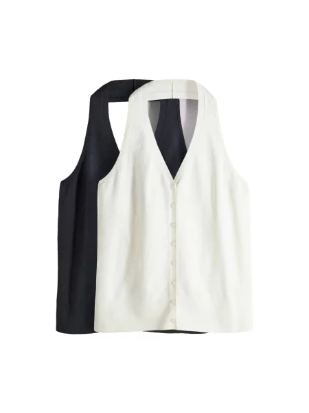 The Set Top albastru noapte / natural alb