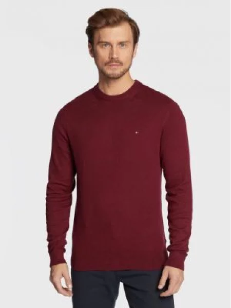 Tommy Hilfiger Džemper Tamnocrvena bijela