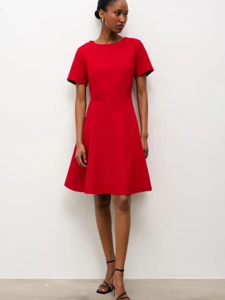 Answear.LAB rochie rosu mini evazati