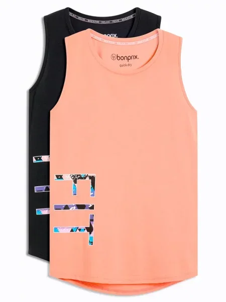T-shirt funkcjonalny 2 szt. szybko schnący czarna
