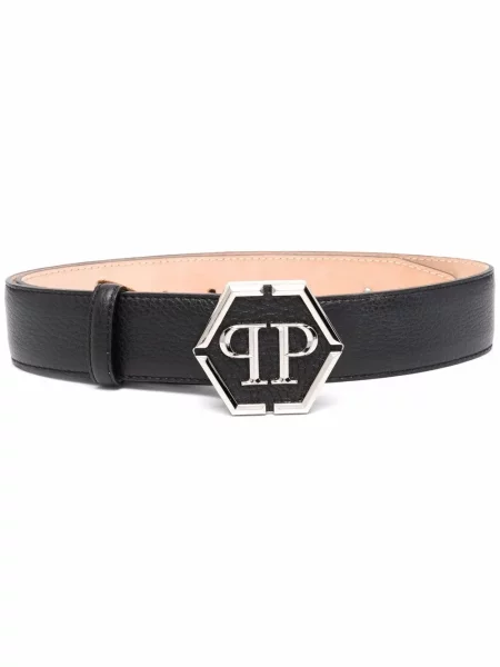 Curea Philipp Plein din piele negru