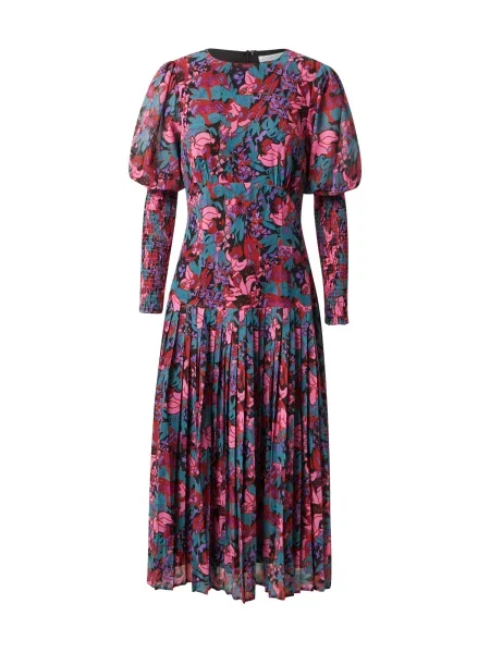 Warehouse Rochie roz pitaya / roz pal / smarald / sângeriu verde