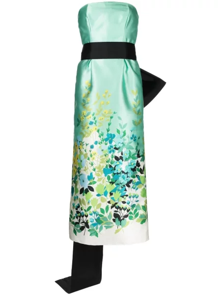 Sukienka Bambah z kokardką zielona