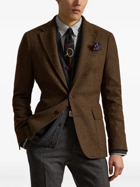 Șosete Polo Ralph Lauren cu broderie în carouri de flanelă verde