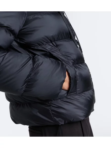 Geacă cu puf Max Mara cu glugă negru