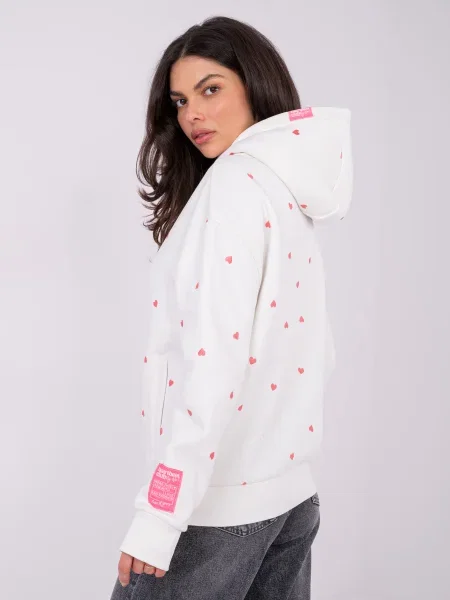 Bluza z kapturem Eight 2 Nine z kapturem w serca biała