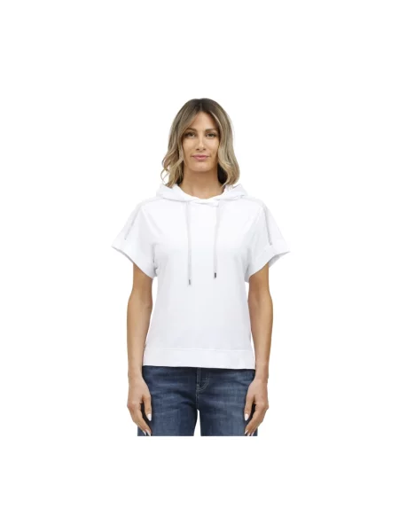 Bluza z kapturem Gran Sasso z kapturem z krótkim rękawem biała