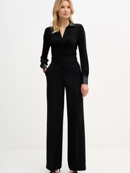 Dkny bluzka gładka czarny