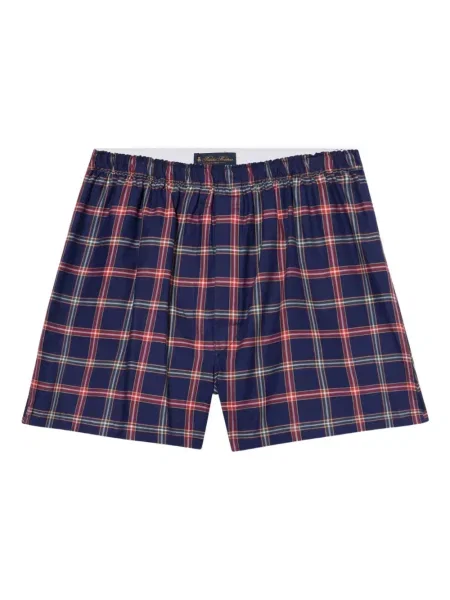 Pantaloni scurți Brooks Brothers în carouri albastru