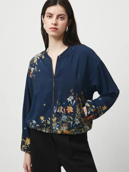 Medicine marynarka multicolor jednorzędowa wzorzysta