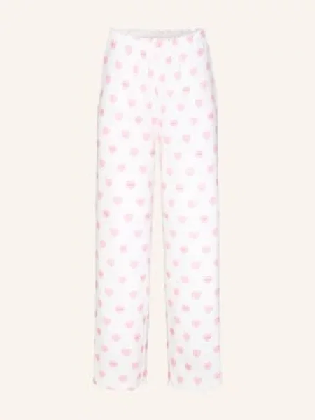 Skims Spodnie Do Spania Logo Pointelle weiss