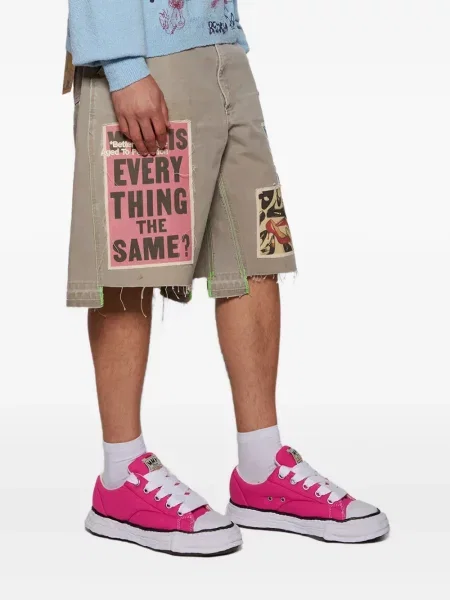 Sneakers Maison Mihara Yasuhiro με κορδόνια με δαντέλα ροζ