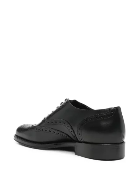 Brogues Corneliani cu șireturi din piele negru