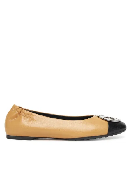 Tory Burch Balerini Claire Cap-Toe Ballet bej