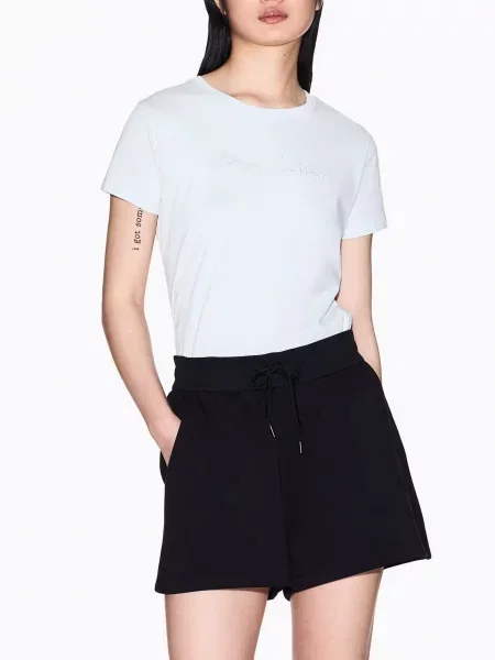 Шорти Armani Exchange віскоза/поліестер чорний