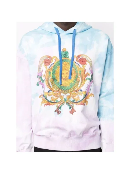 Bluza z kapturem Versace Jeans Couture z kapturem z logo wiązana
