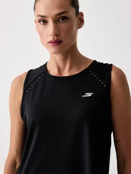 Skechers топ за трениране дамски черно