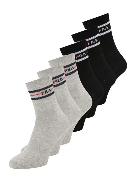 FILA Șosete gri amestecat / roșu / negru alb