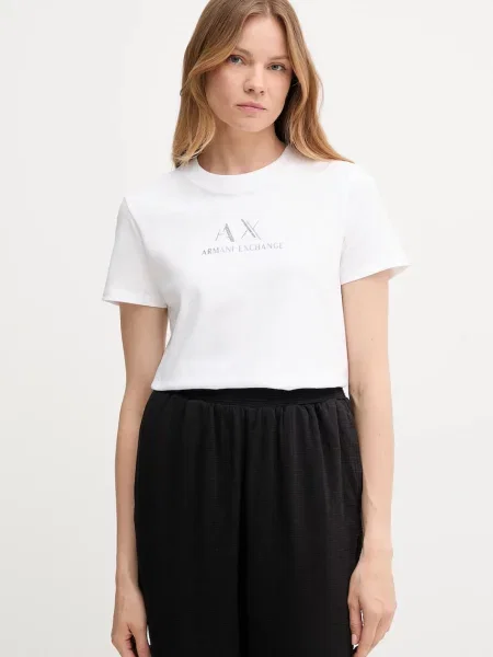 Armani Exchange tricou din alb