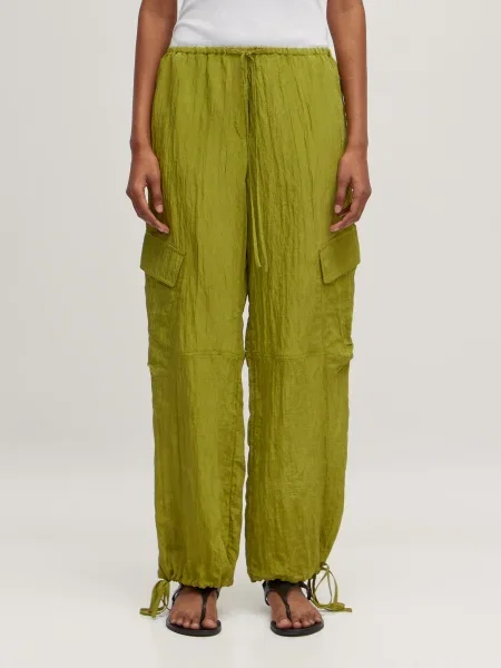 EDITED Pantaloni cu Fides' verde