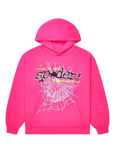 Hoodie Sp5der ροζ